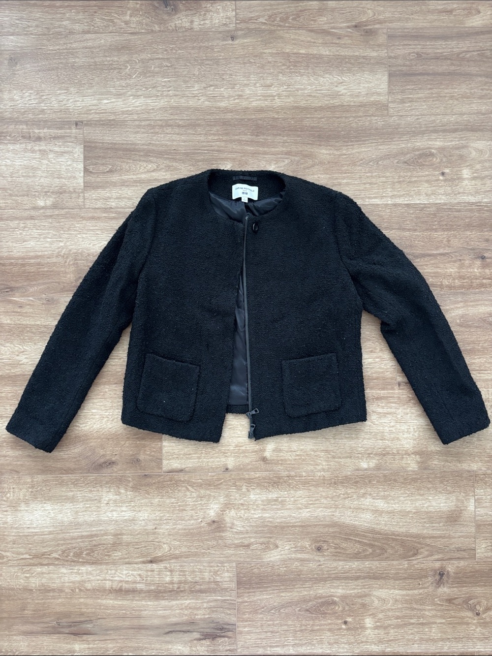 Black Bouclé Jacket - Classic Everyday Coat